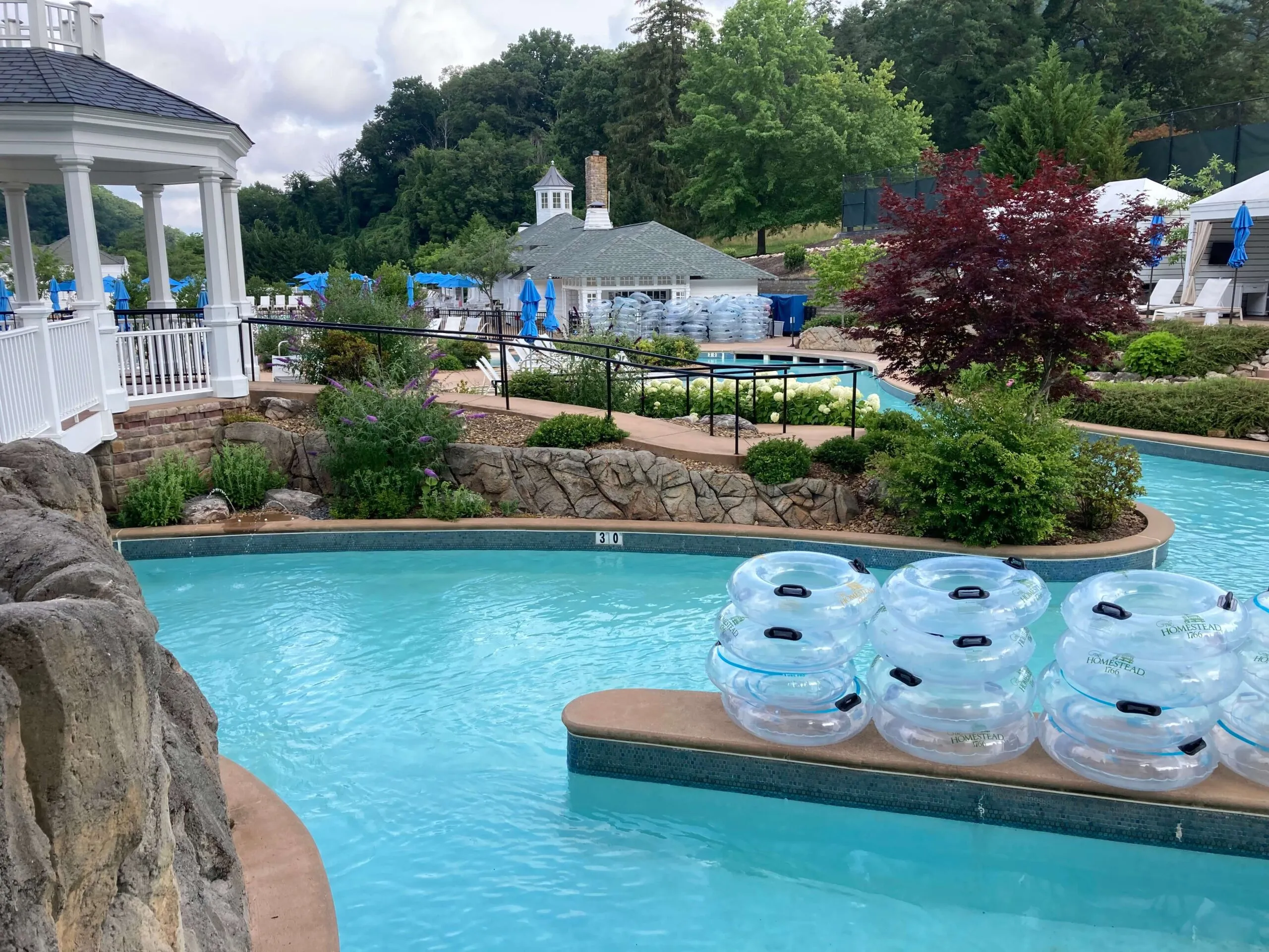 The newly renovated pools at The Omni Homestead resort in Hot Springs, Virginia.