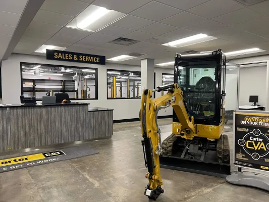 Equipment inside the oil lab addition of Carter Machinery in Salem, Virginia.