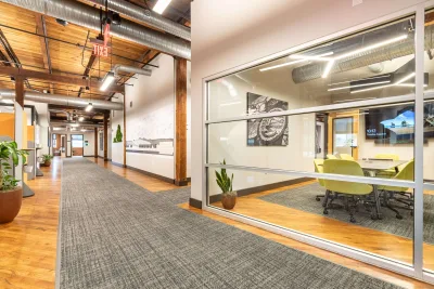 The offices inside the Freedom First Credit Union building on Bullitt Avenue in Roanoke, Virginia.