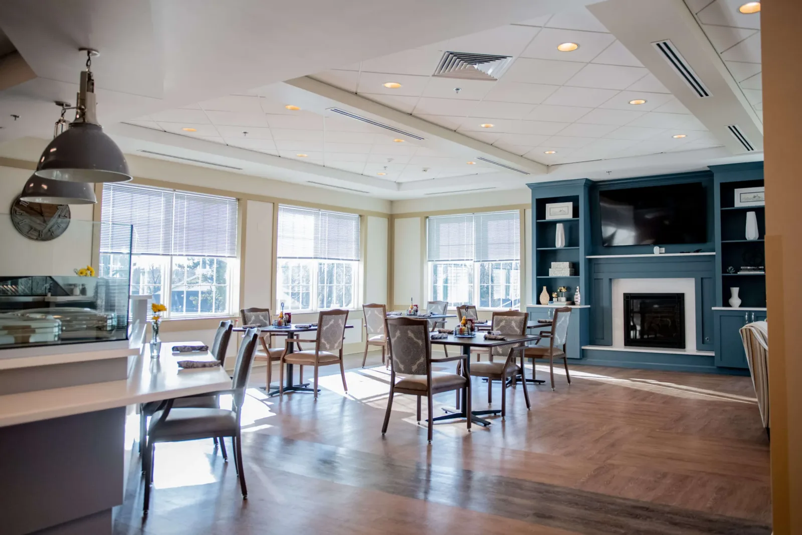 A community room at Brandon Oaks Nursing & Rehabilitation Center in Roanoke, Virginia.