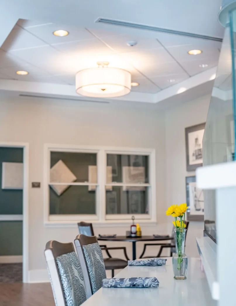 Inside the Brandon Oaks building in the kitchen area in Roanoke, Virginia.