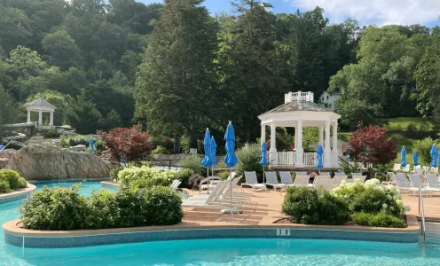 The newly renovated pools at The Omni Homestead in Hot Springs, Virginia.