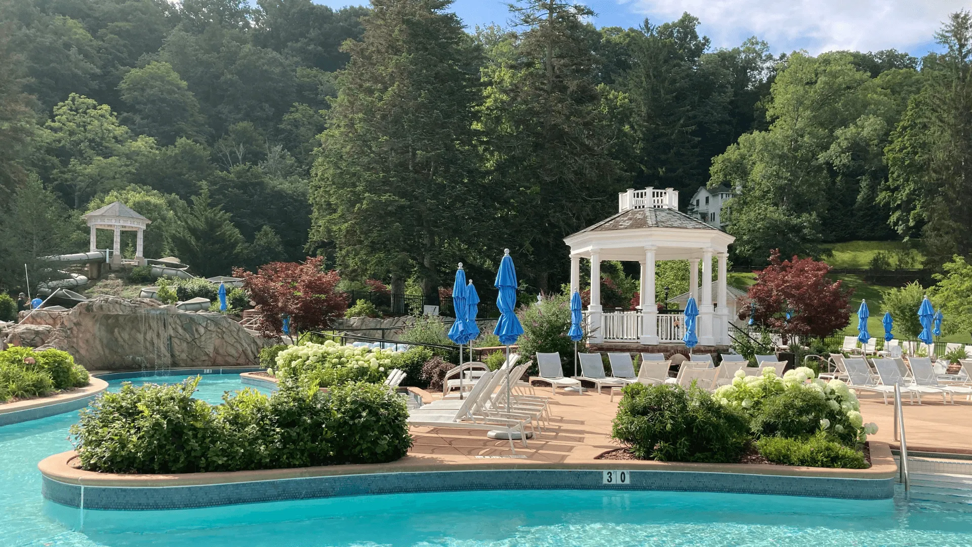 The newly renovated pools at The Omni Homestead in Hot Springs, Virginia.