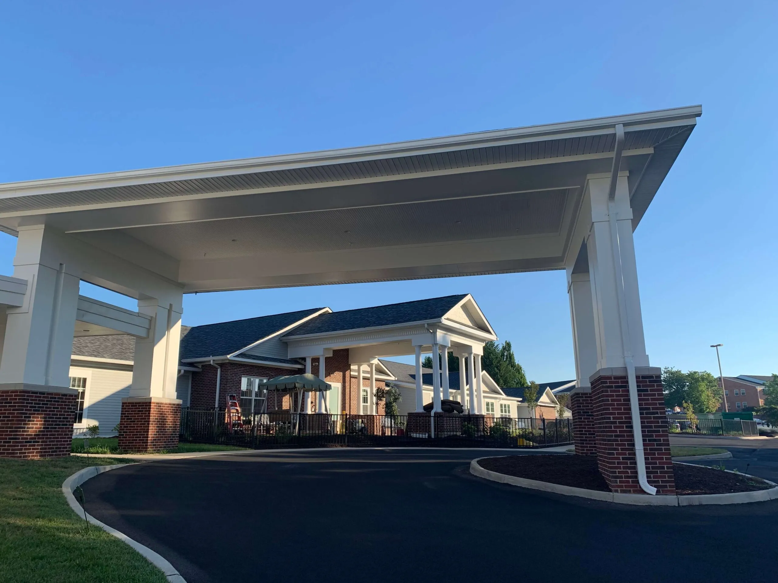 The front of the Brandon Oaks Nursing and Rehabilitation Center building in Roanoke, Virginia.