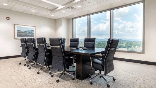 A conference room inside Wood Rogers in Roanoke, Virginia.