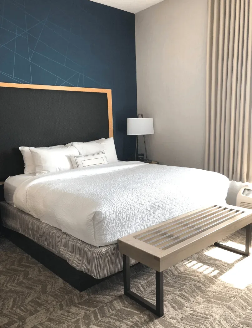 A suite in the Springhill Hotel in Roanoke, Virginia.